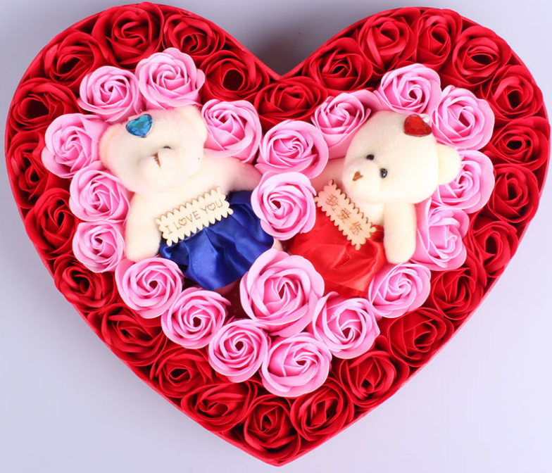 Events Heart Soap Rose & Teddy Bear Gift Box