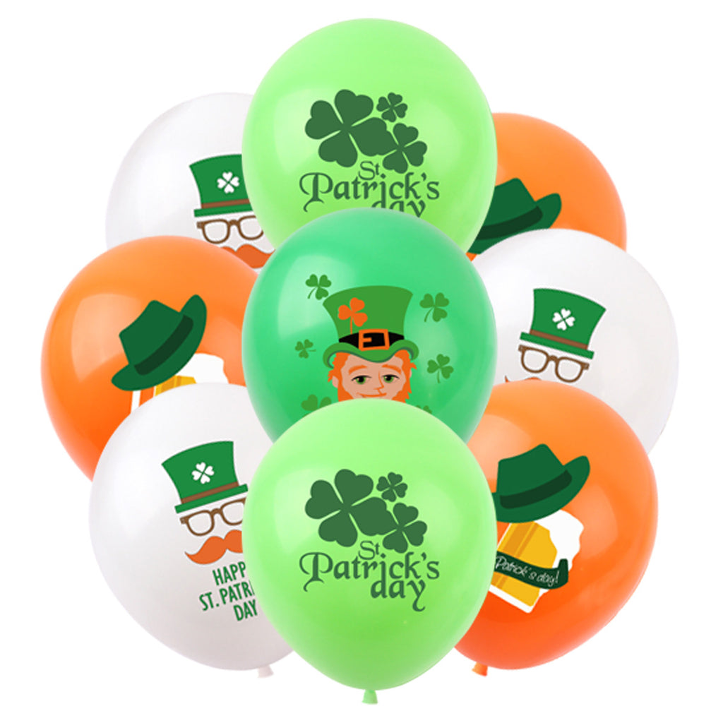 St. Patrick's Day Theme Latex Balloons - 5 Pcs