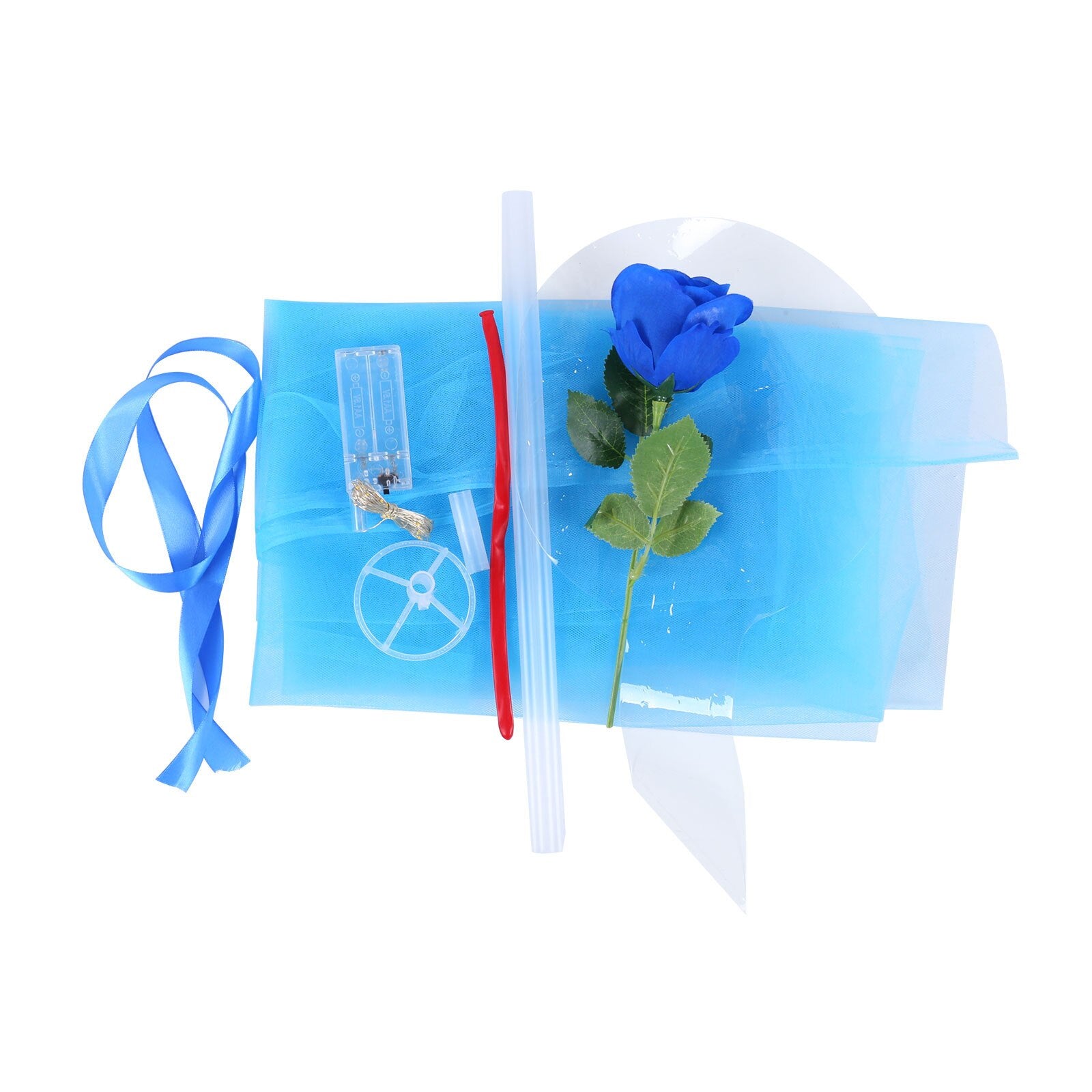 Transparent LED Light-Up Balloon with Rose