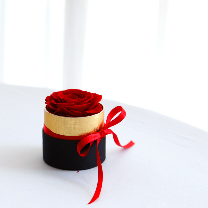 Luxury Eternal Red Roses in Round Gift Box