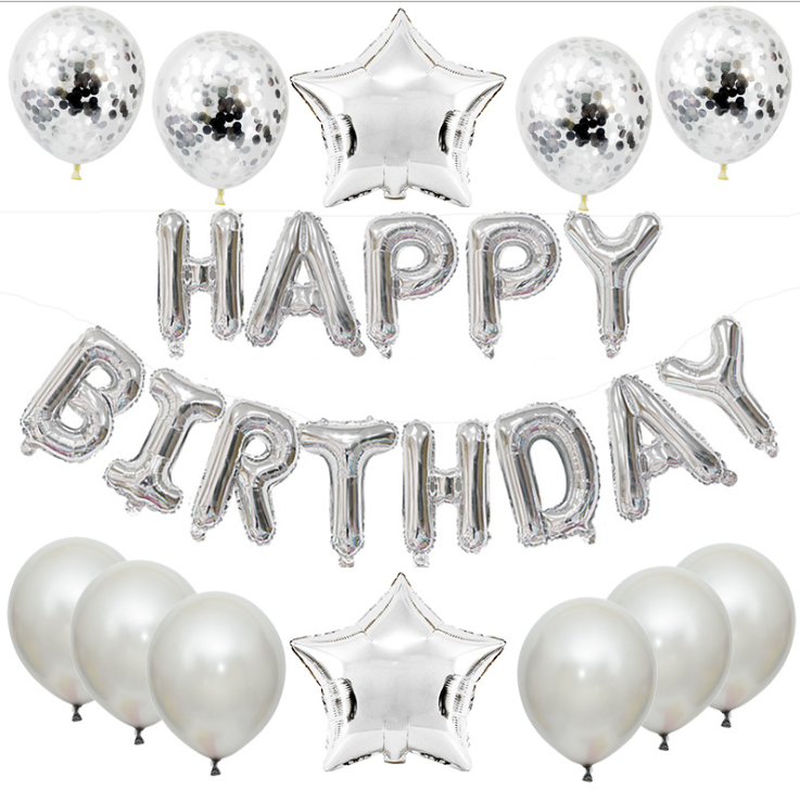 Happy Birthday Foil Letter & Confetti Balloon Kit